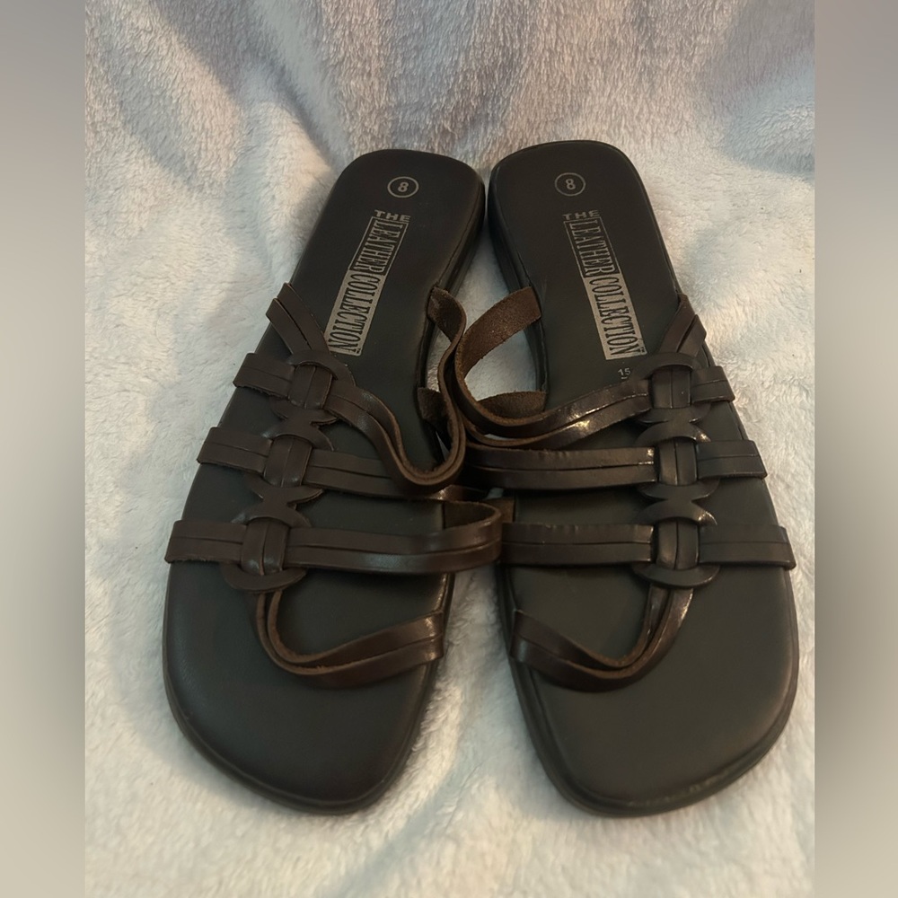 The leather collection, Sandals, size 8